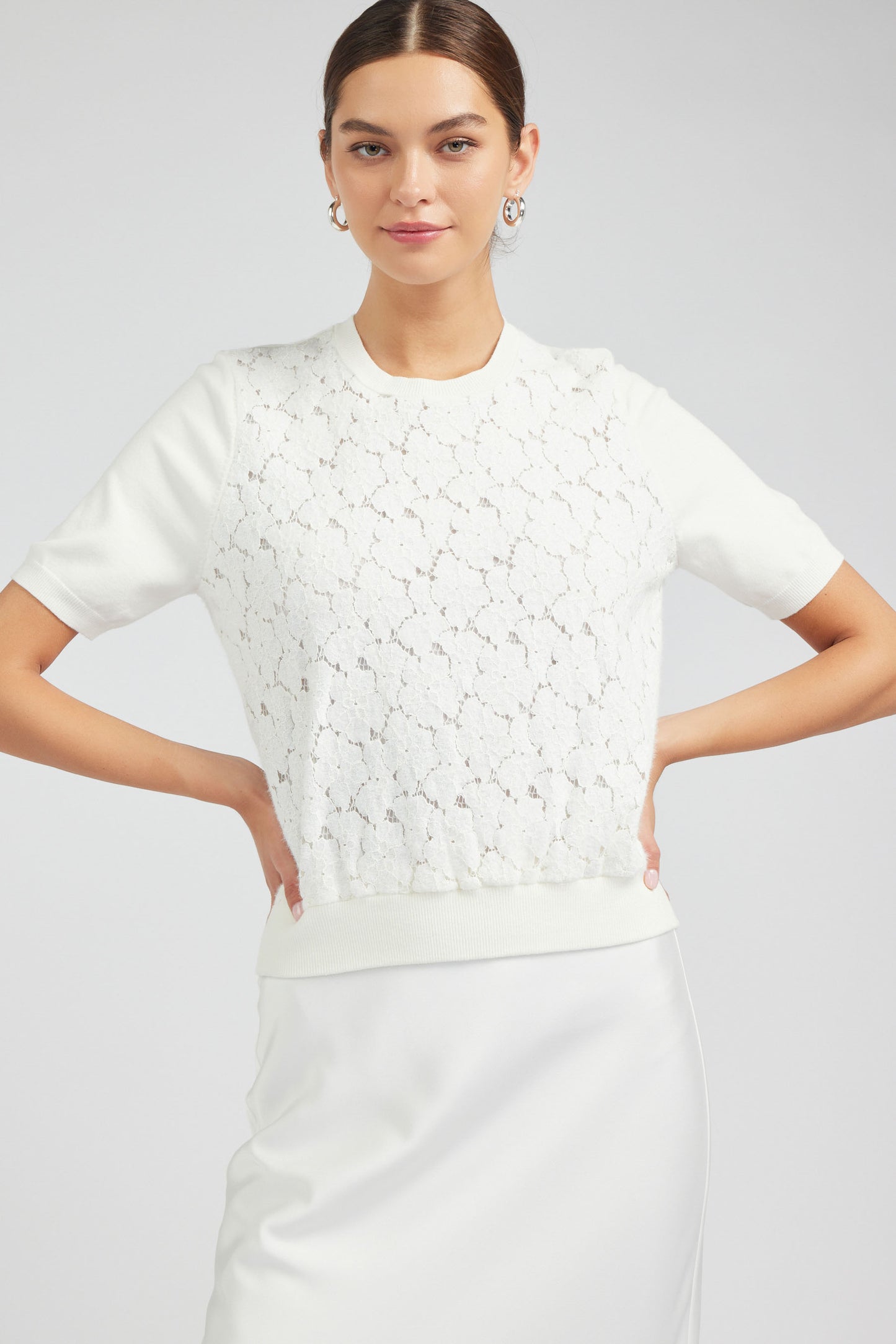 OFF WHITE WOVEN SWEATER