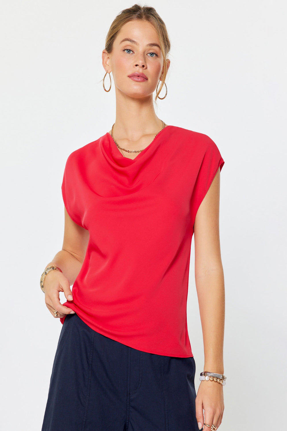RED DOLMAN TOP