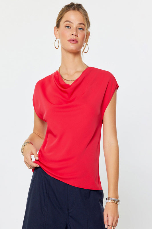 RED DOLMAN TOP