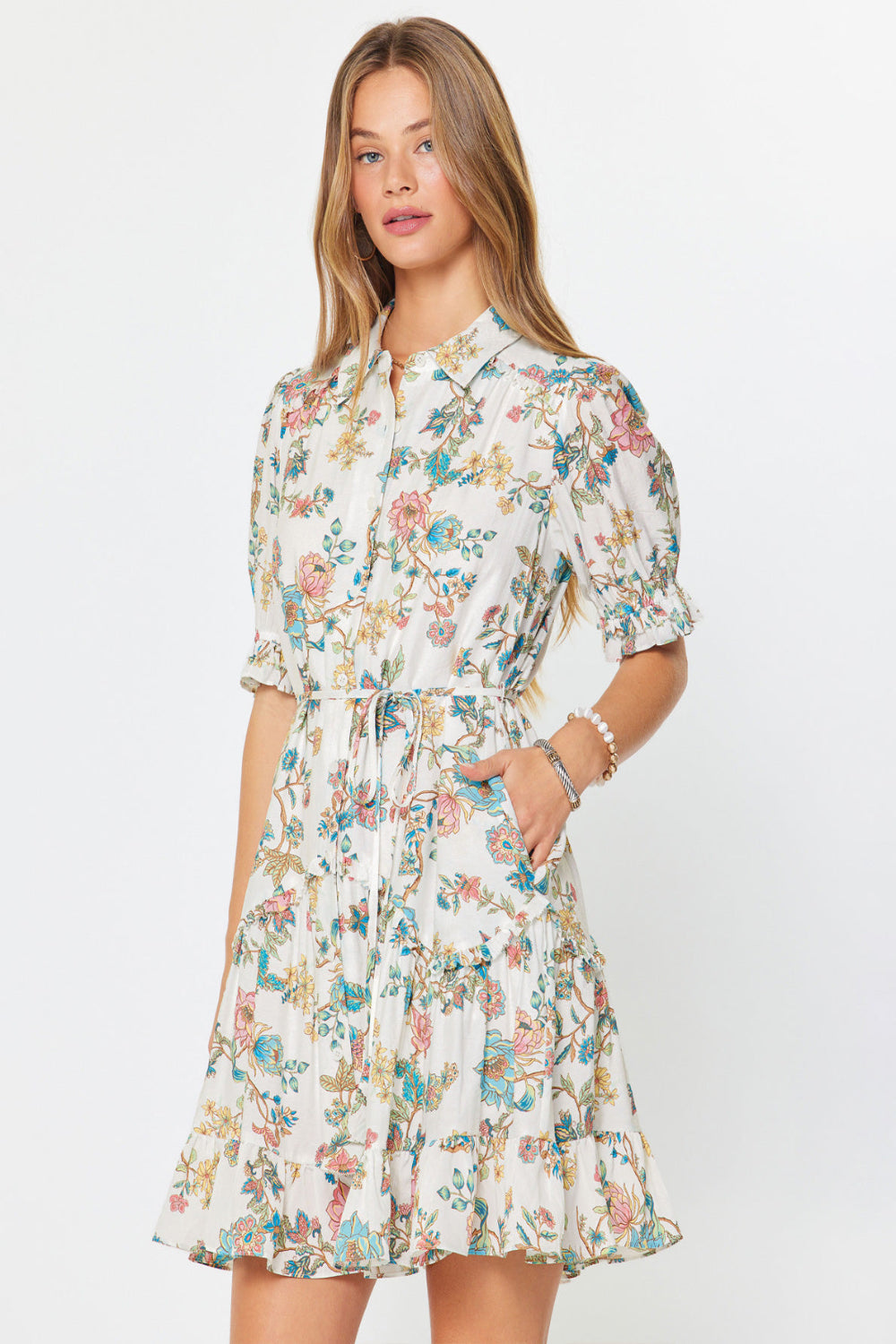 MULTI FLOWER MINI DRESS