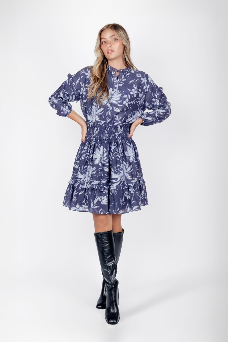 PURPLE PATTERN CECILIA DRESS