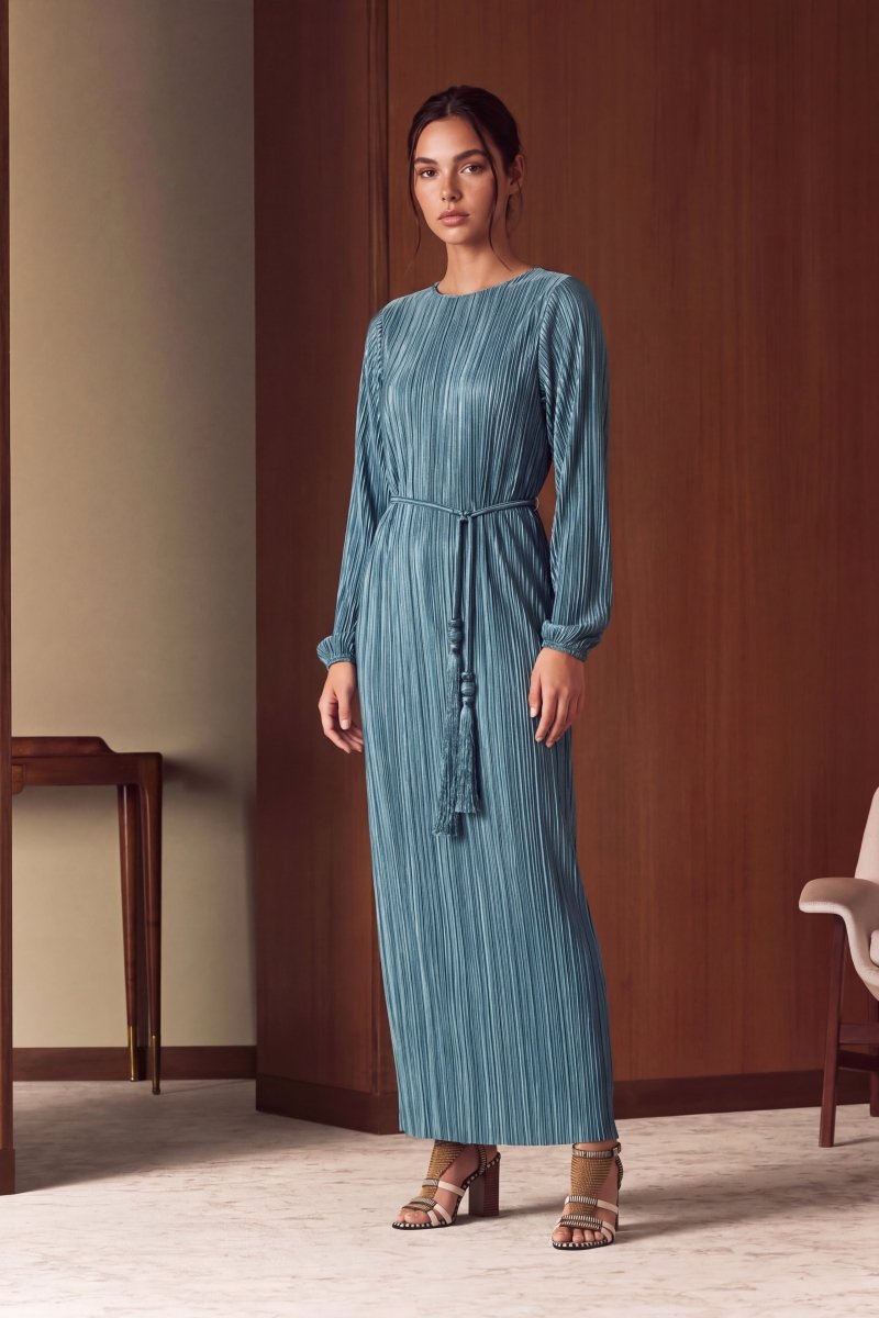 SAGE CAMELLIA DRESS
