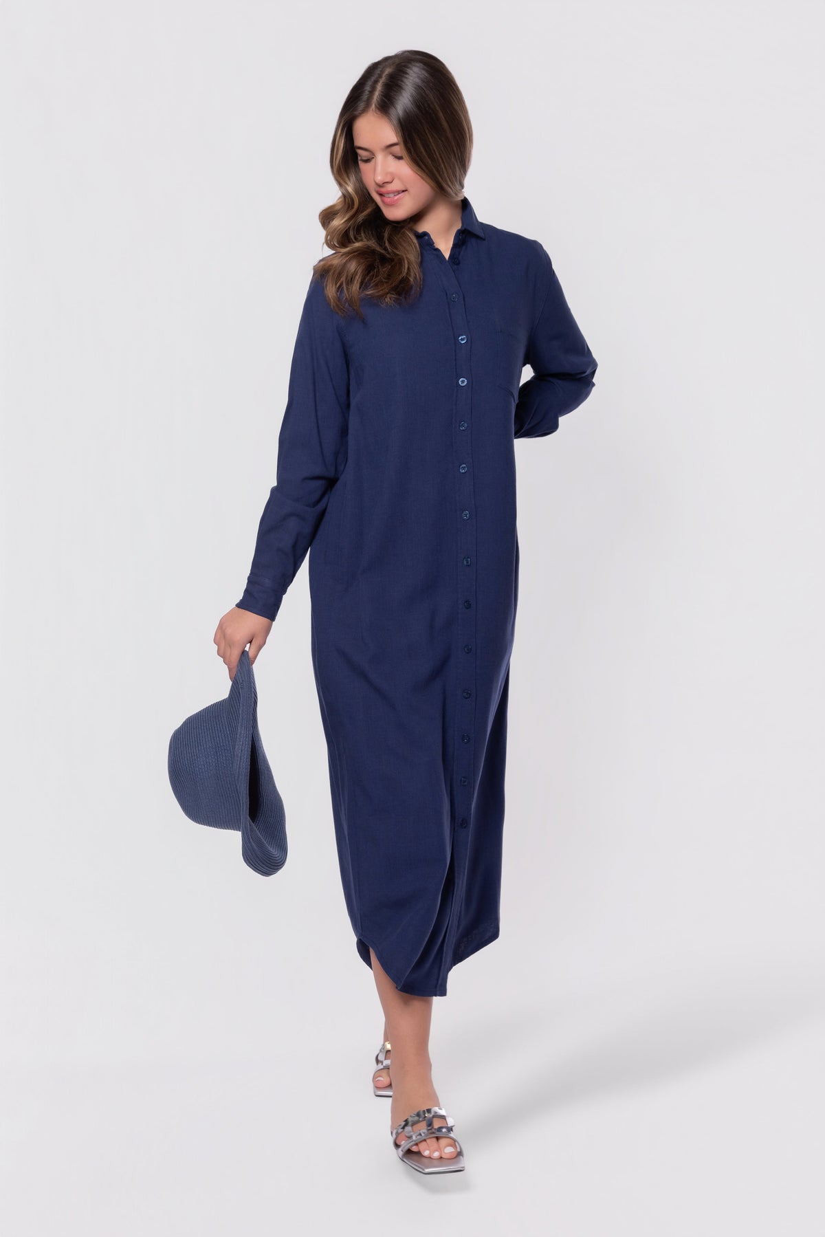 NAVY BONNIE DRESS