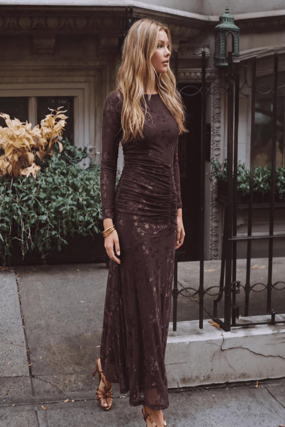 BROWN JULIANA DRESS