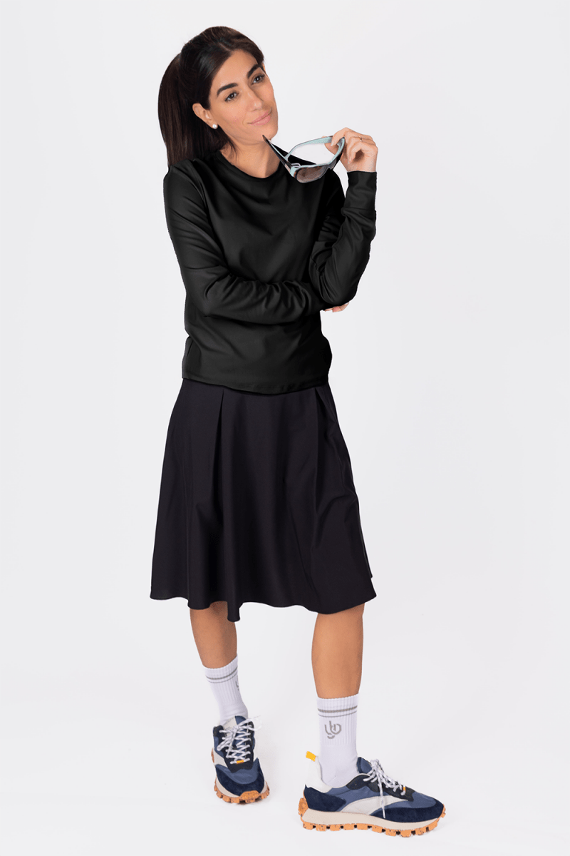 BLACK ENDURE HALF ZIP