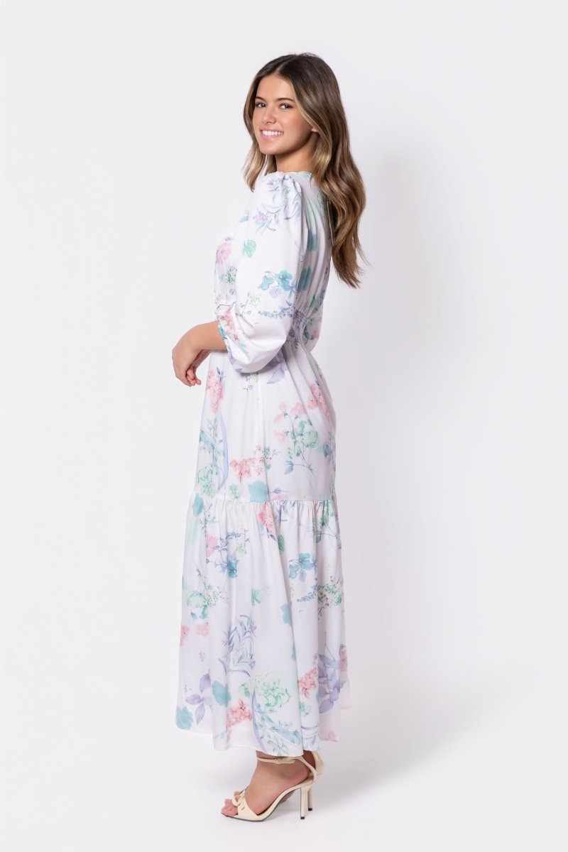 IVORY GREEN VALENTINA DRESS