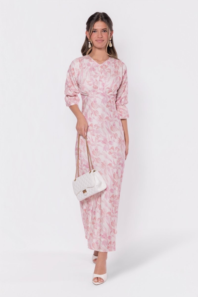 PINK PATTERN REBECCA DRESS