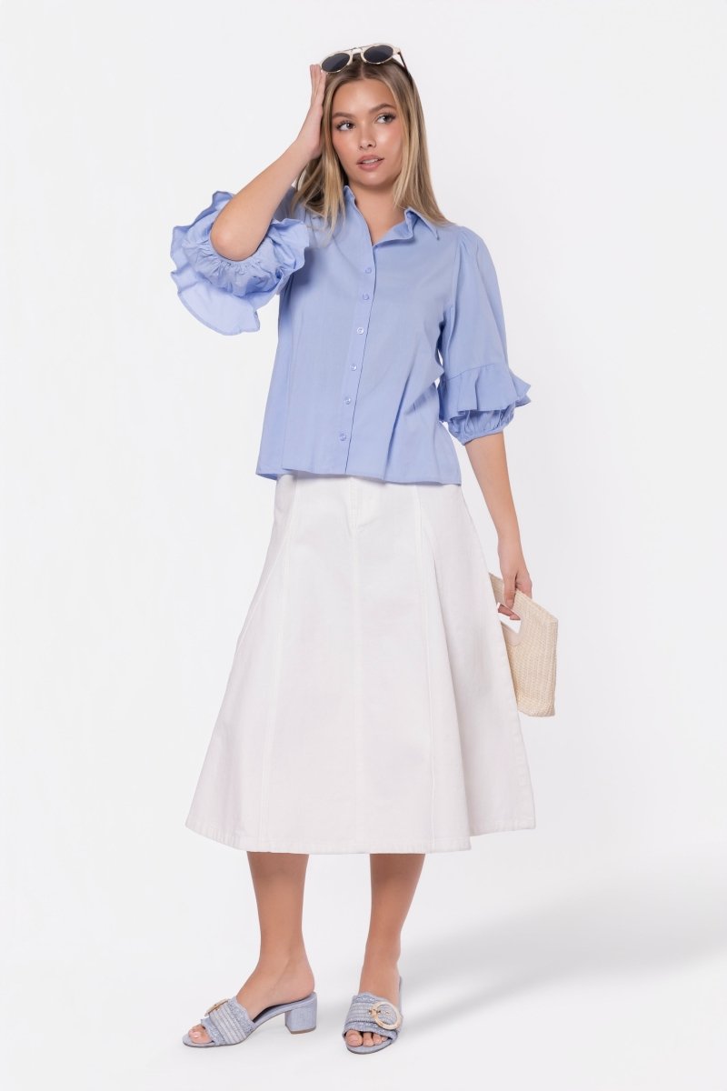 LIGHT BLUE ALMA TOP