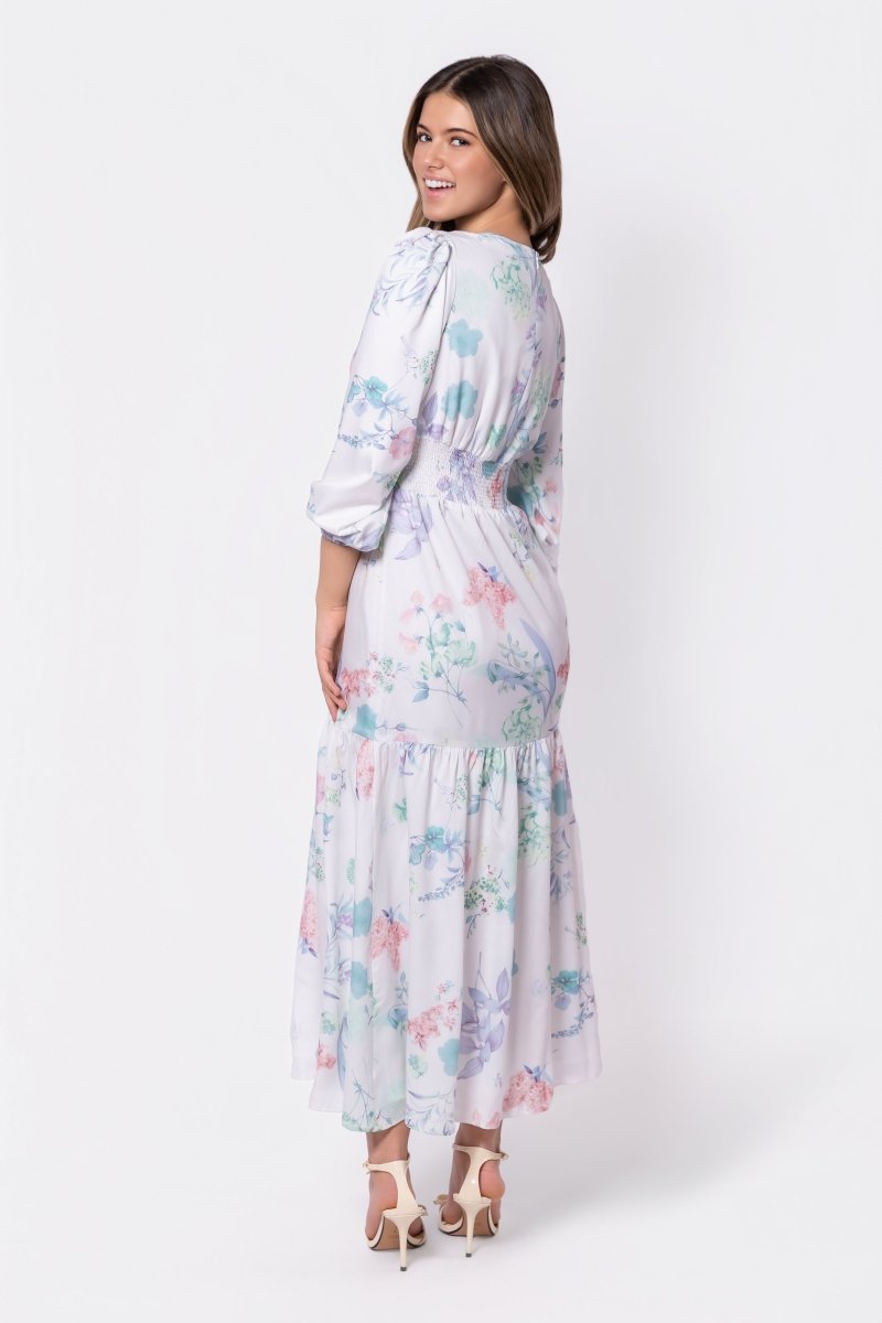IVORY GREEN VALENTINA DRESS