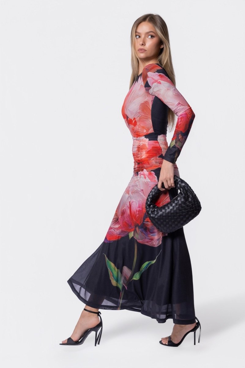 BLACK GROUND JULIANA DRESS