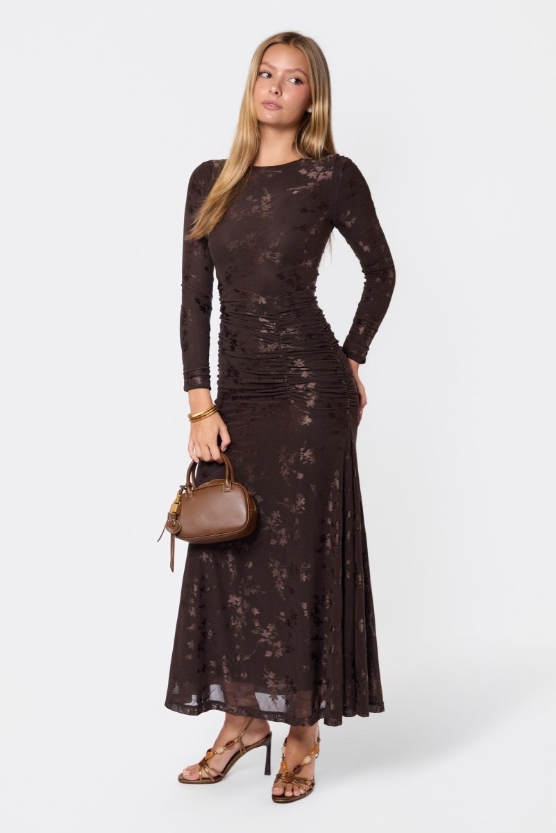 BROWN JULIANA DRESS
