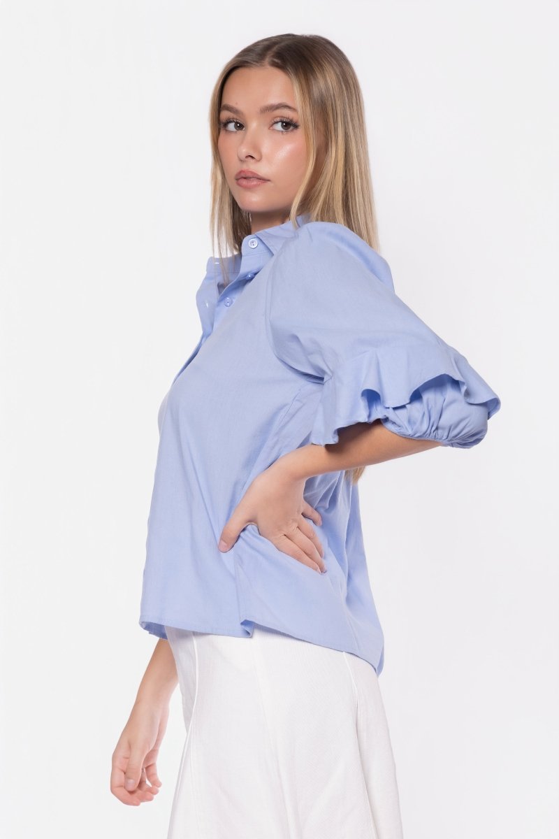 LIGHT BLUE ALMA TOP