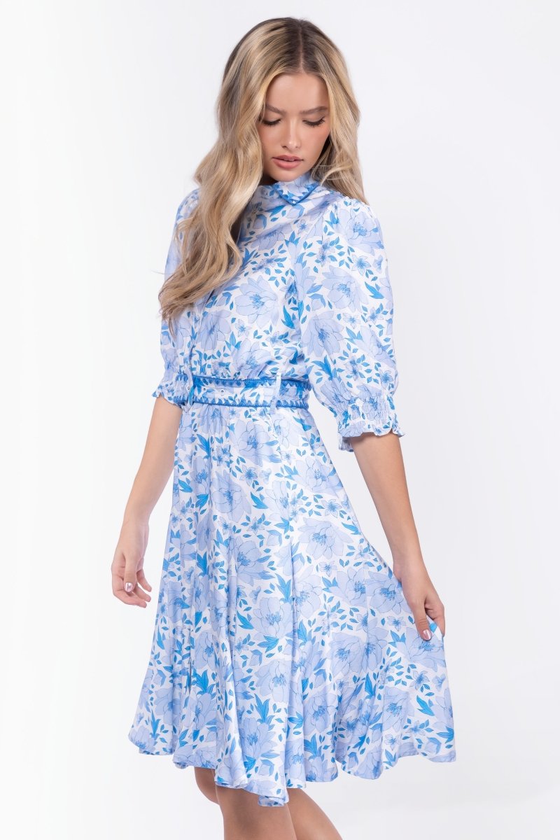 BLUE FLOWER ANALIA DRESS