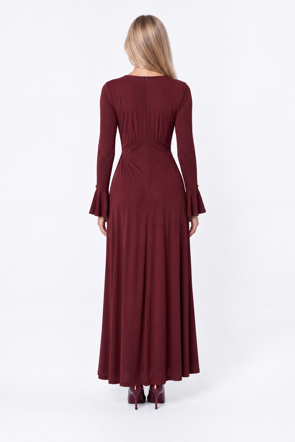BURGUNDY PAOLINA DRESS