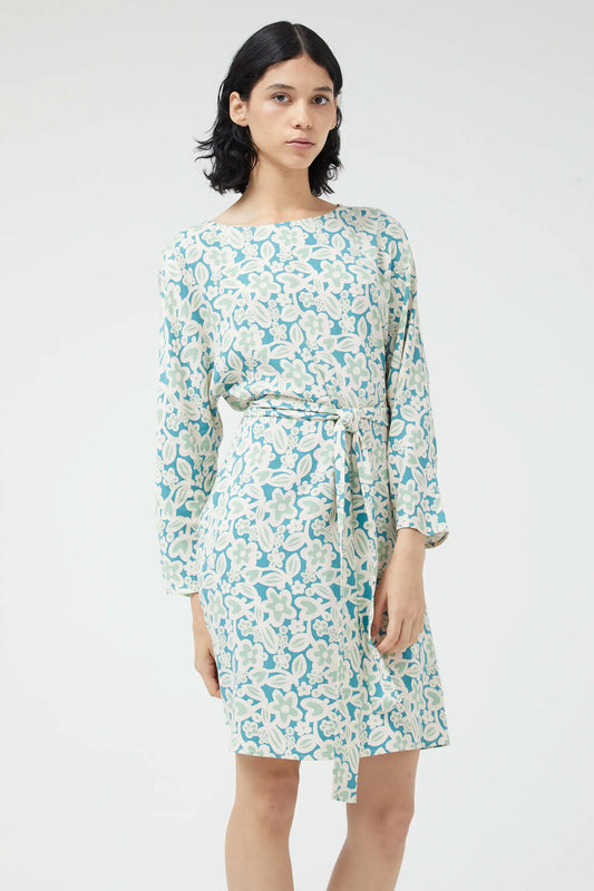 AQUA PRINT MINI SHIRTDRESS