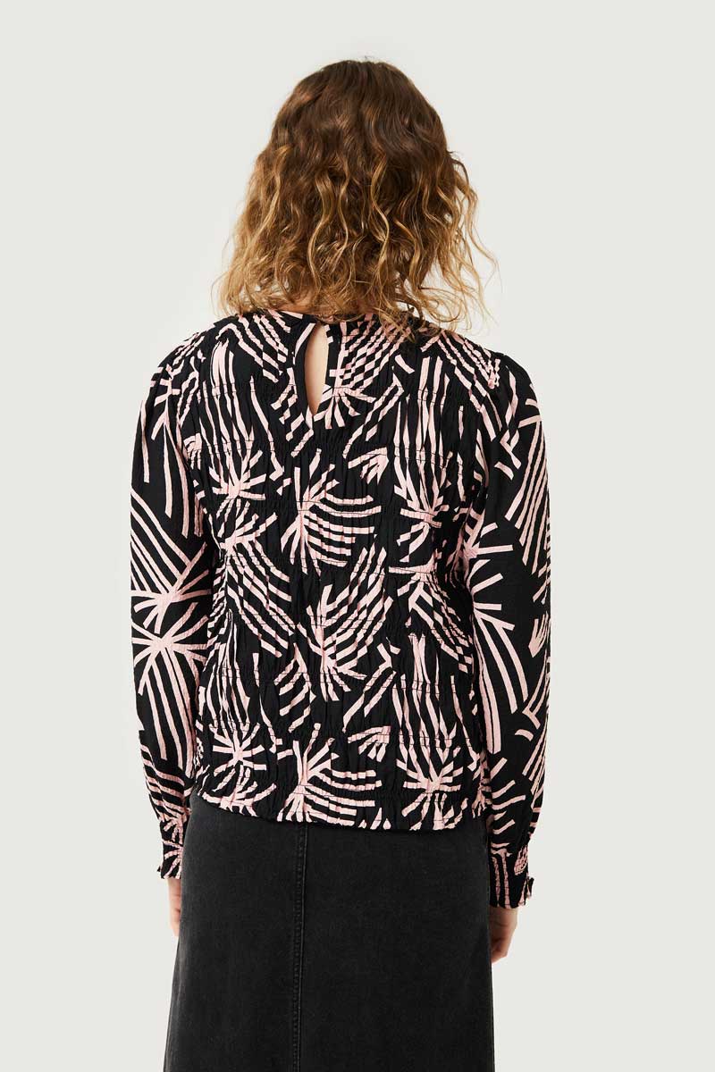 BLACK PINK CONVERSATIONAL TOP