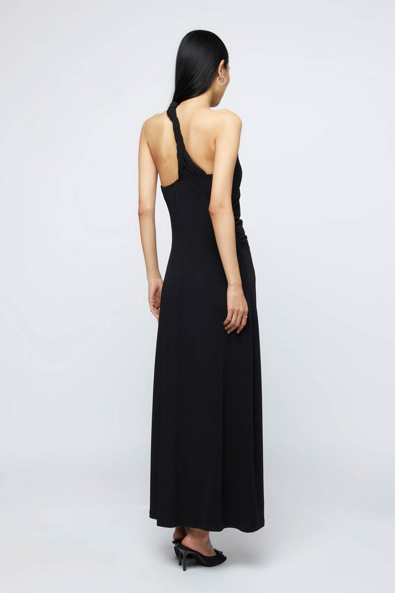 BLACK ONE SHOULDER MAXI DRESS