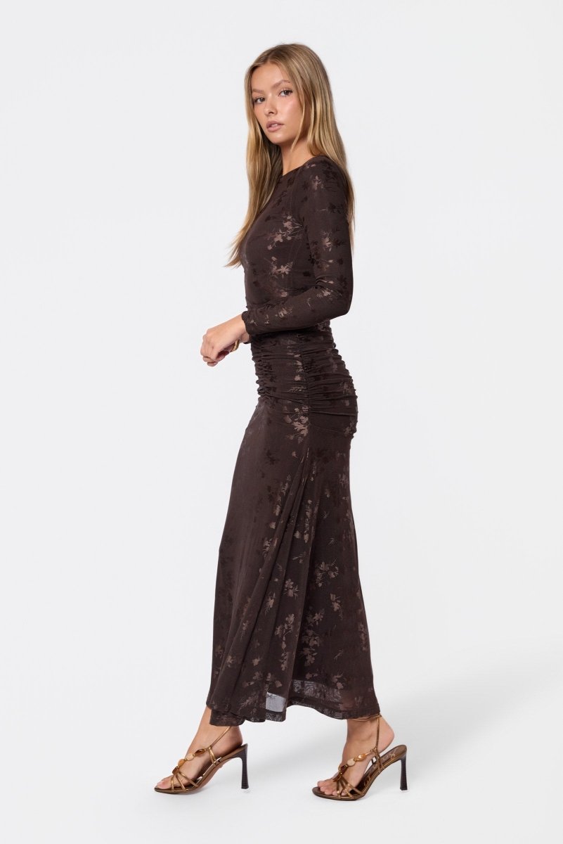 BROWN JULIANA DRESS