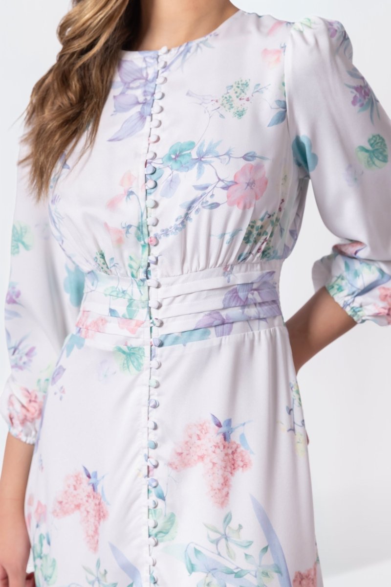 IVORY GREEN VALENTINA DRESS