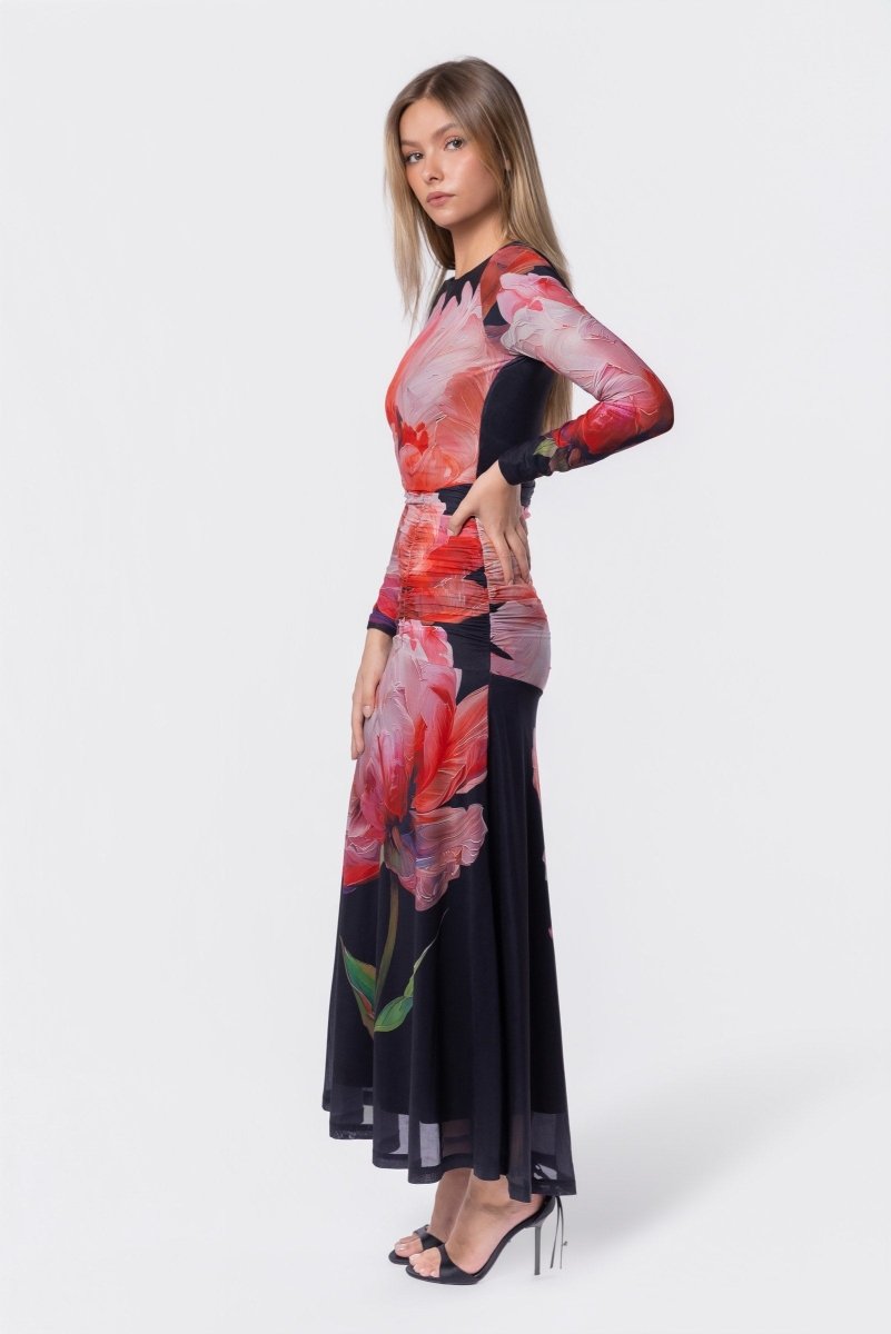 BLACK GROUND JULIANA DRESS