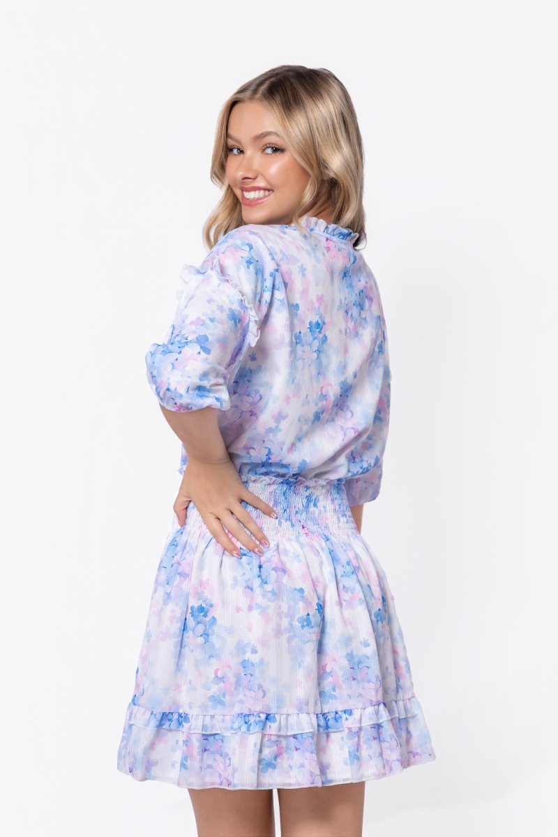BLUE FLOWER OLIVIA DRESS