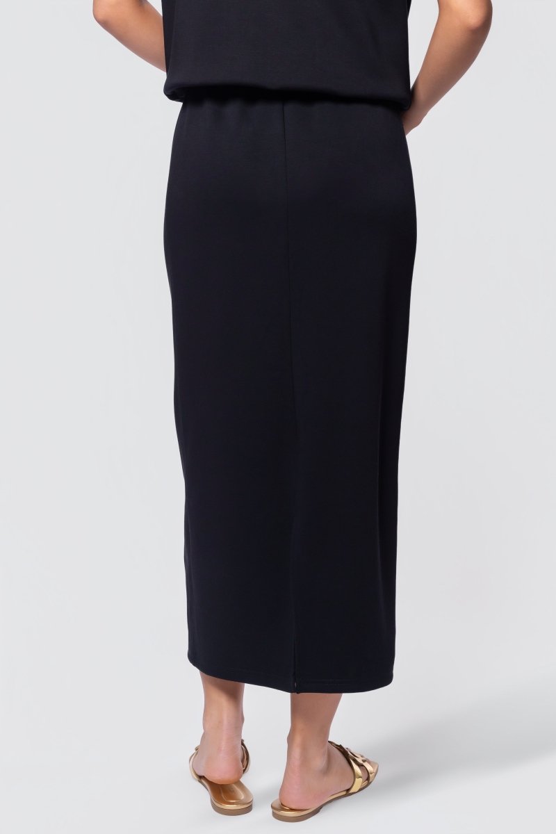 BLACK MINA MIDI SKIRT