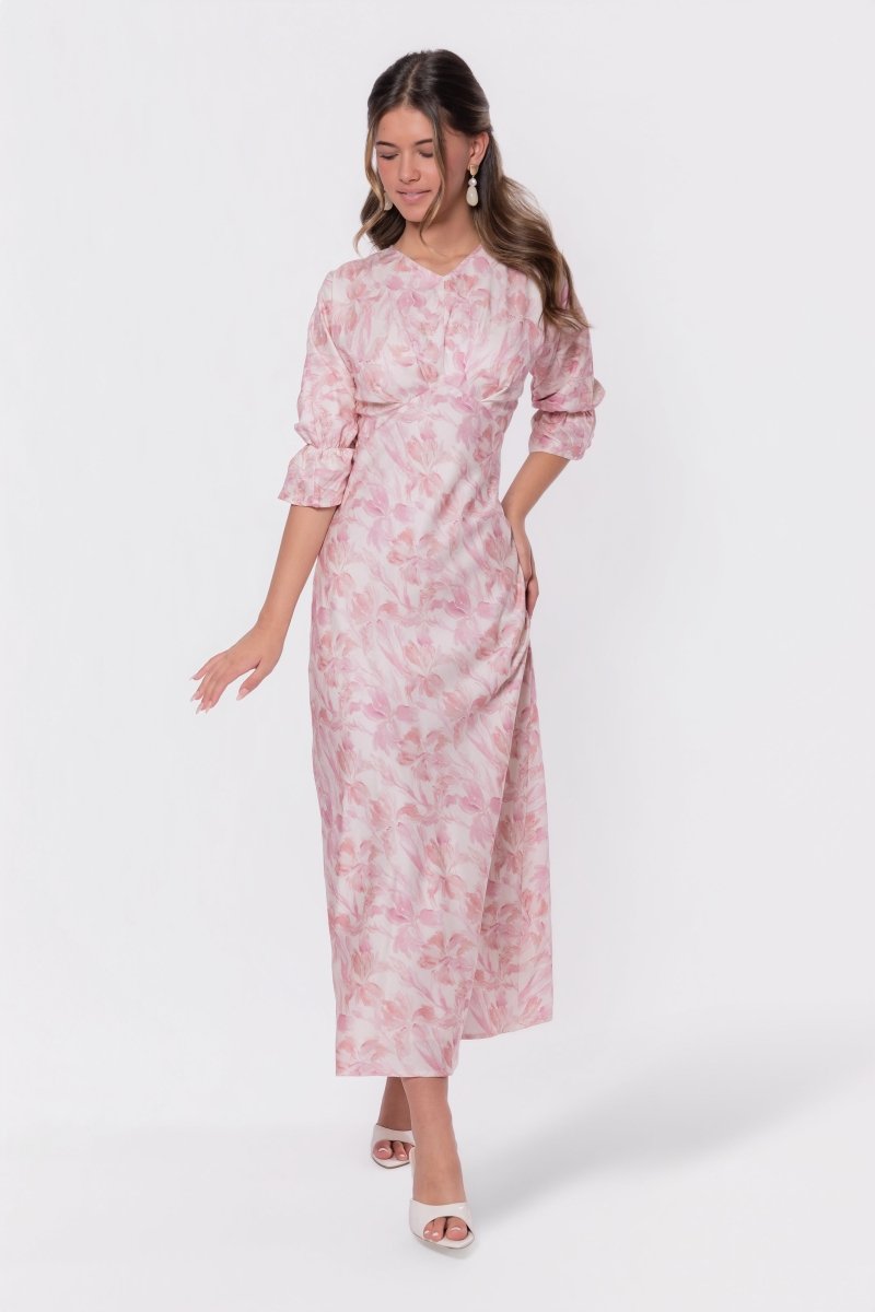 PINK PATTERN REBECCA DRESS