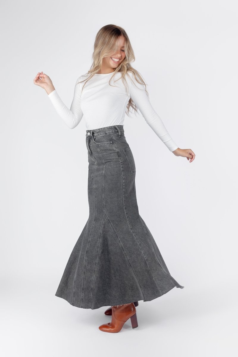 BLACK ARDEN DENIM SKIRT