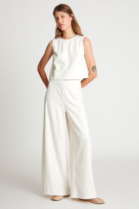 WHITE STRAIGHT PANT
