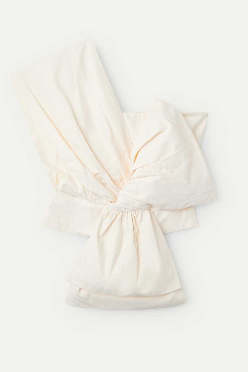 WHITE ASYMMETRIC DESIGN TOP