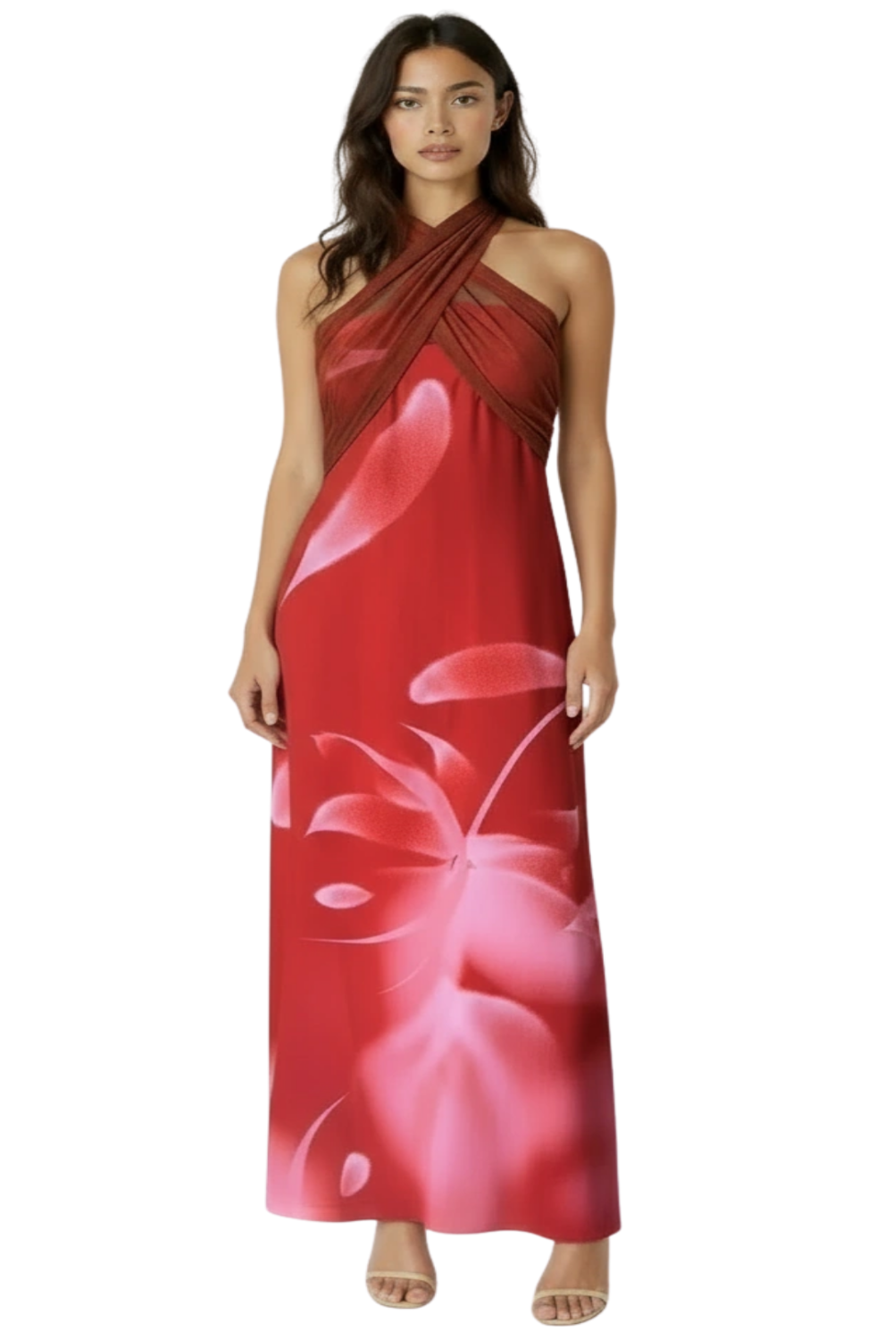 RED PRINT ELENA DRESS