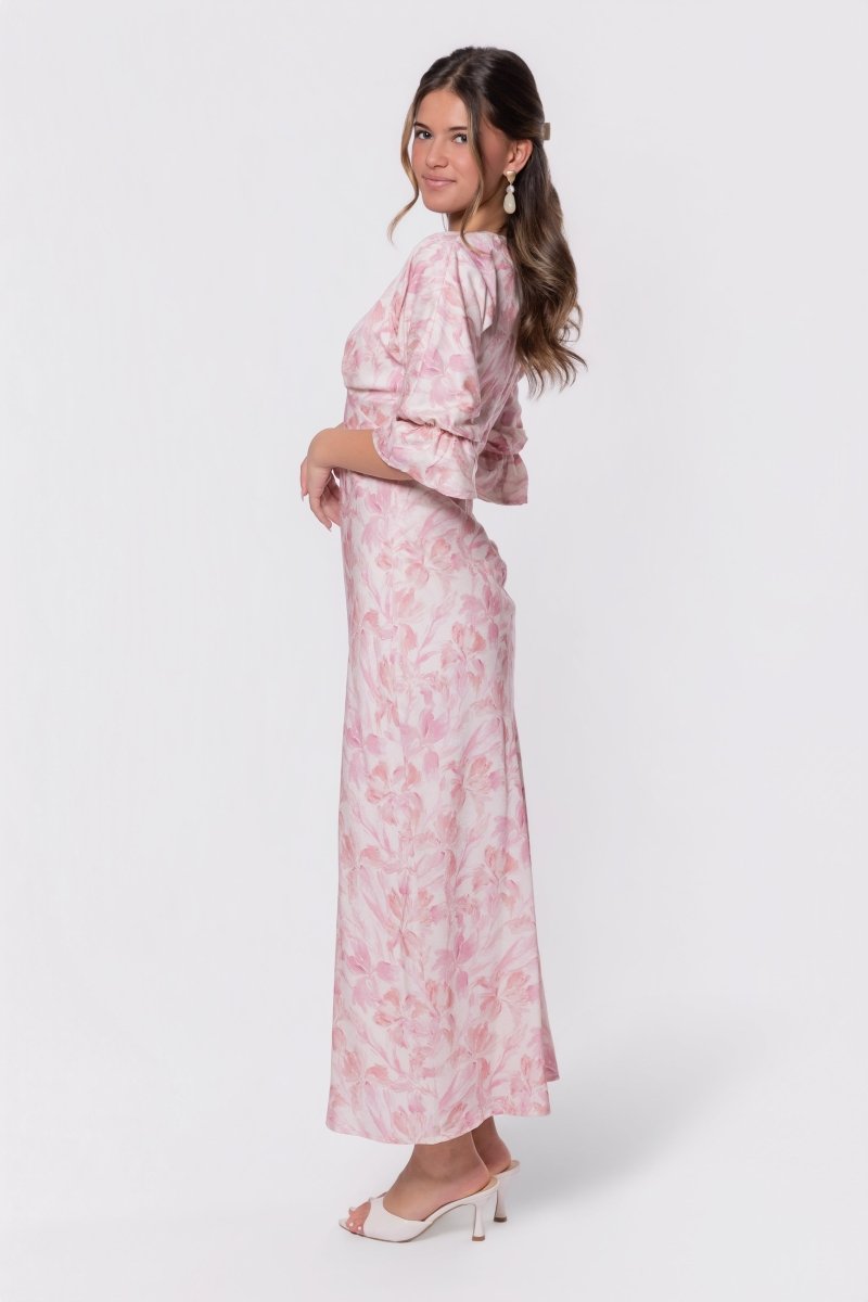 PINK PATTERN REBECCA DRESS