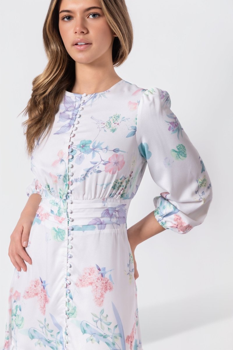 IVORY GREEN VALENTINA DRESS