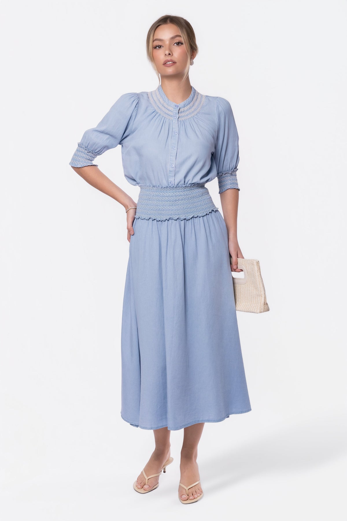 LIGHT BLUE STELLA SKIRT