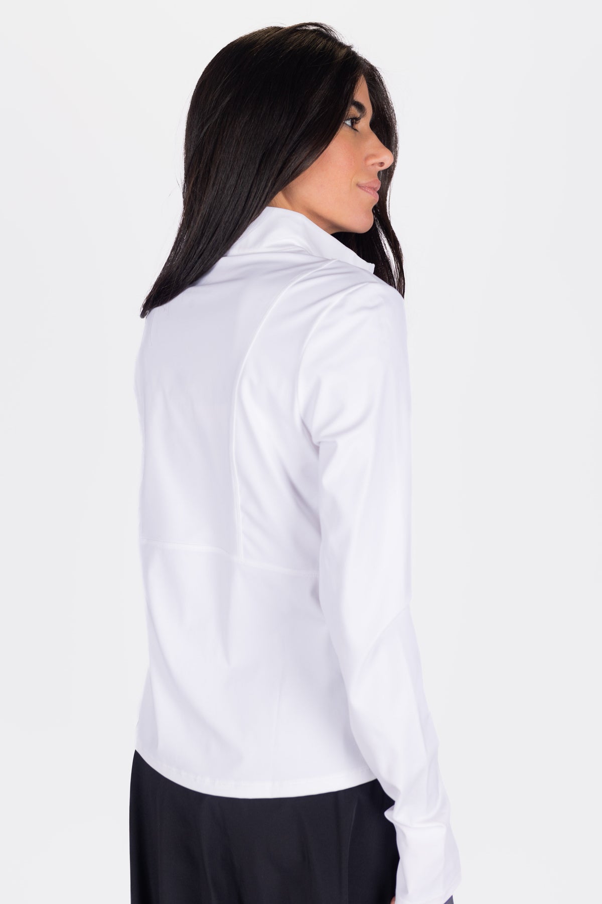 WHITE EXCEL HALF ZIP