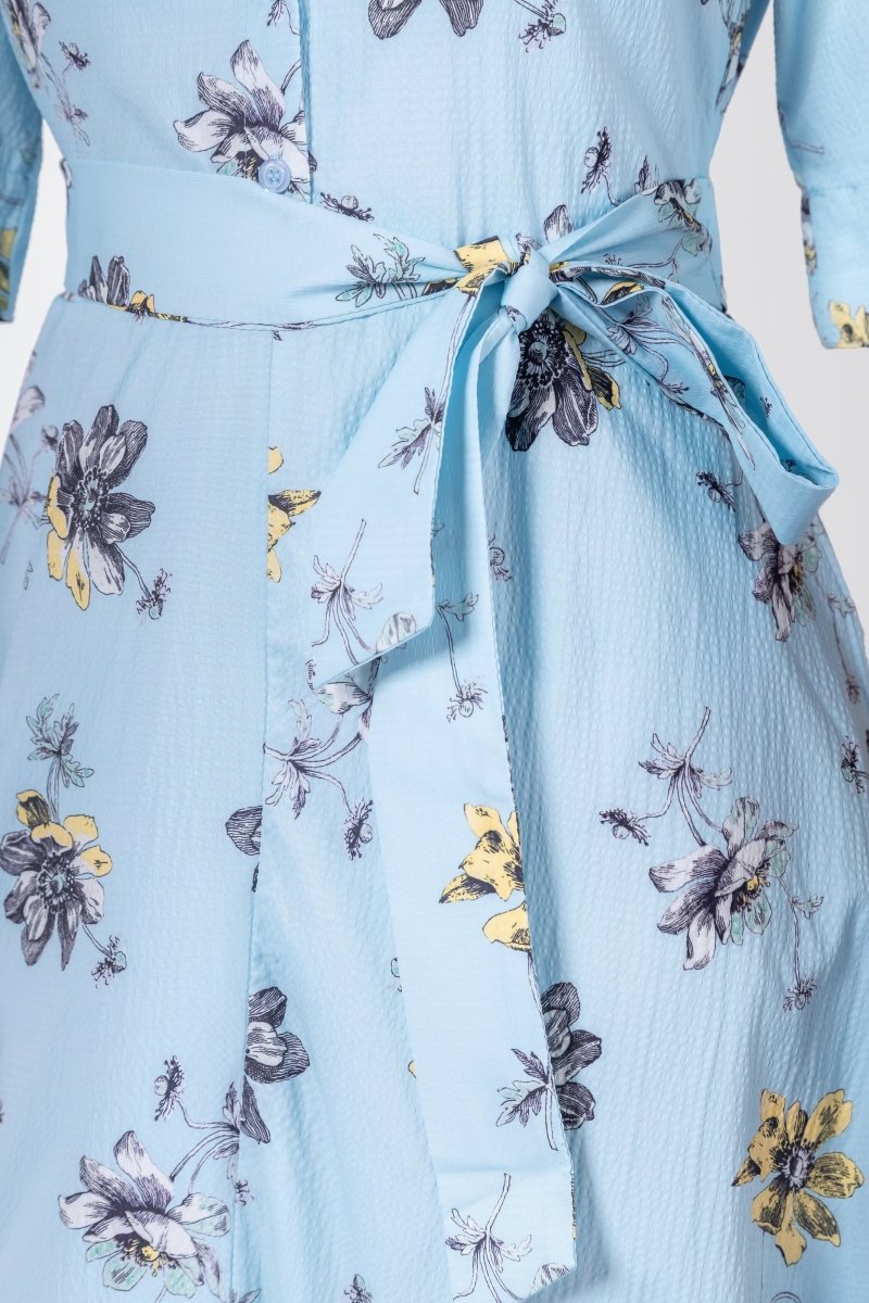 ANIKA BLUE FLOWER DRESS