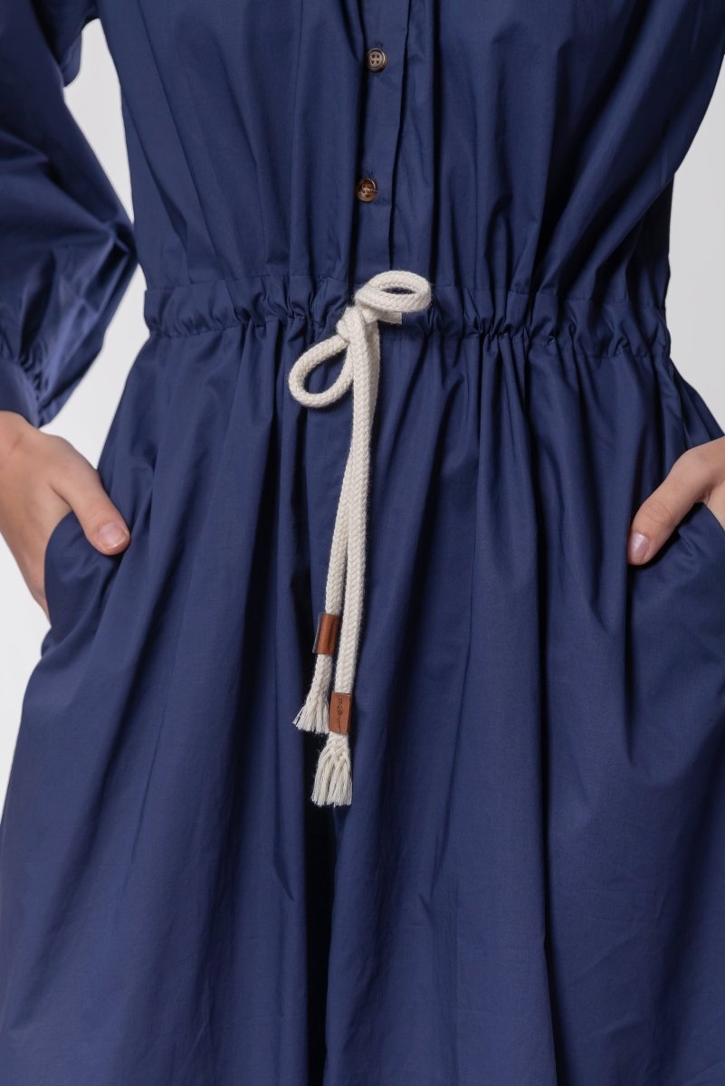 NAVY LINDEN DRESS