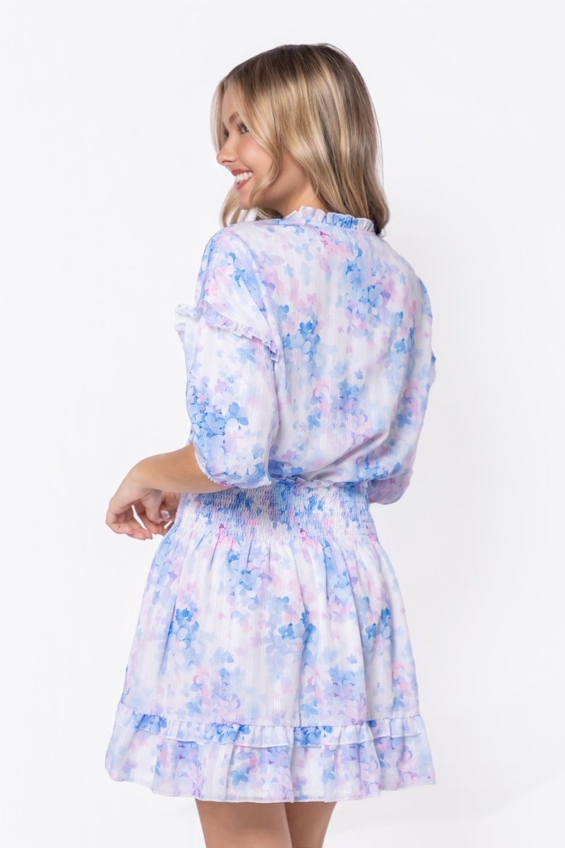BLUE FLOWER OLIVIA DRESS