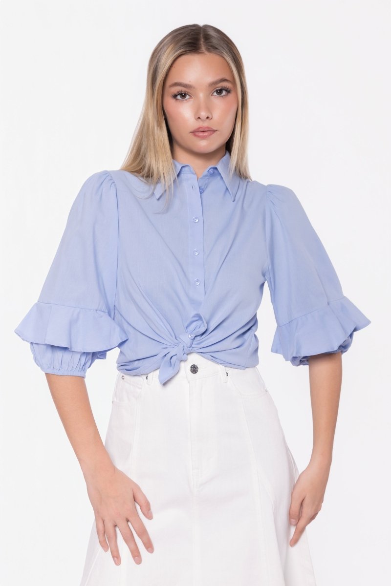 LIGHT BLUE ALMA TOP