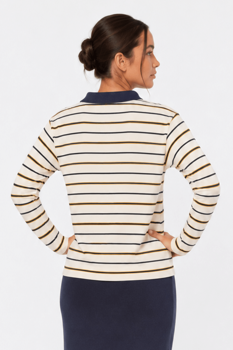 IVORY NAVY BENNIE TOP