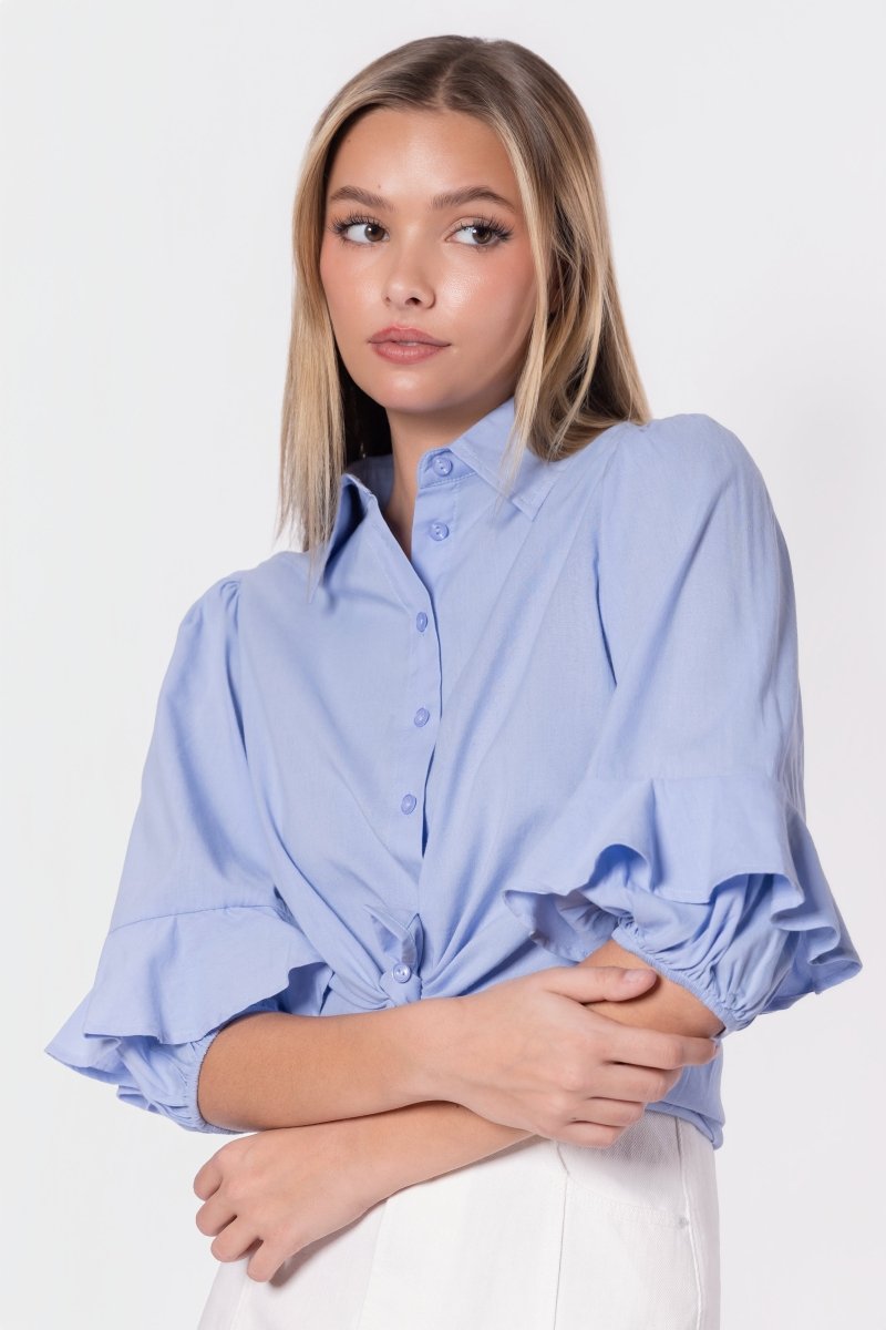 LIGHT BLUE ALMA TOP