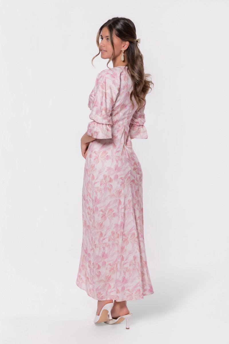 PINK PATTERN REBECCA DRESS