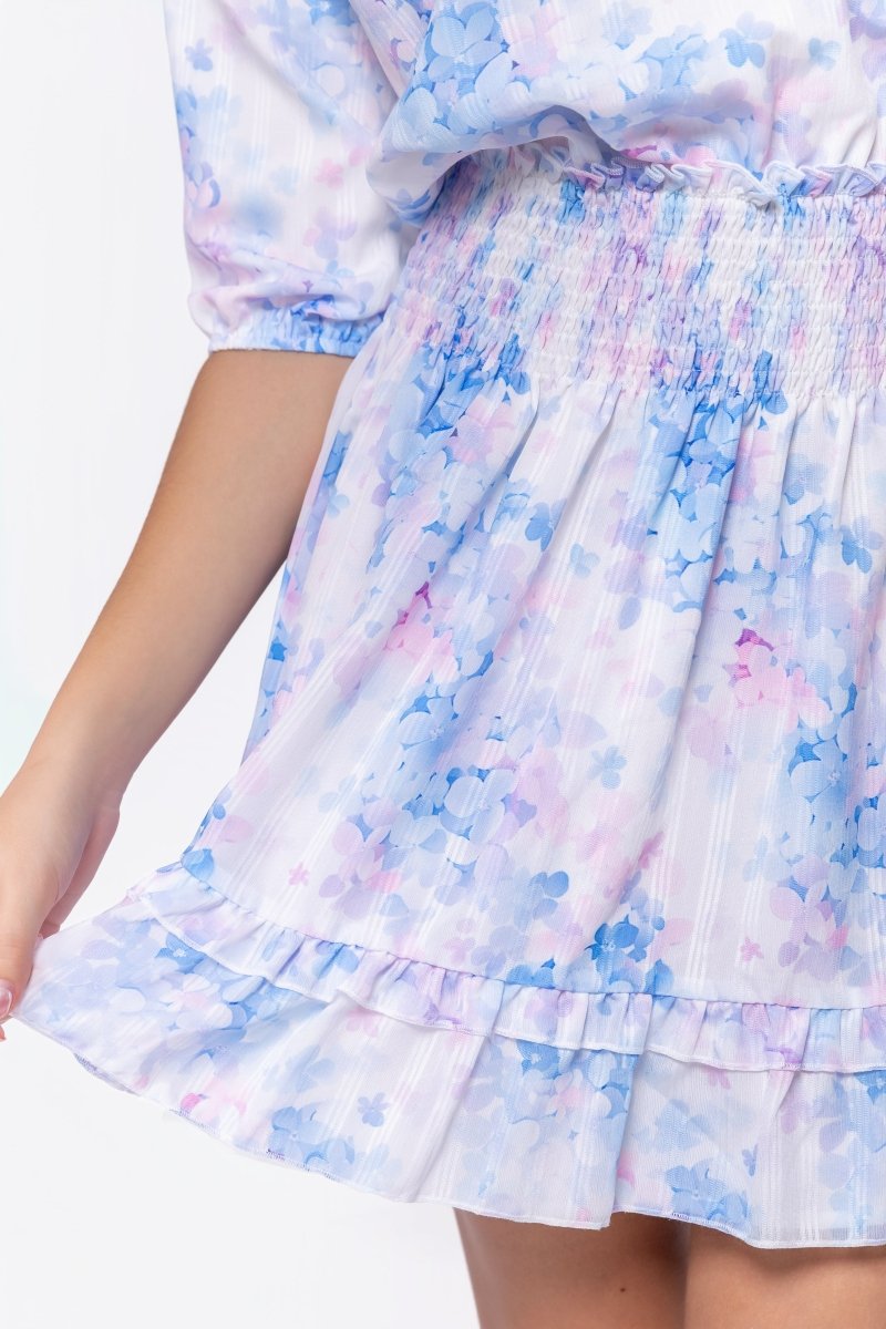BLUE FLOWER OLIVIA DRESS