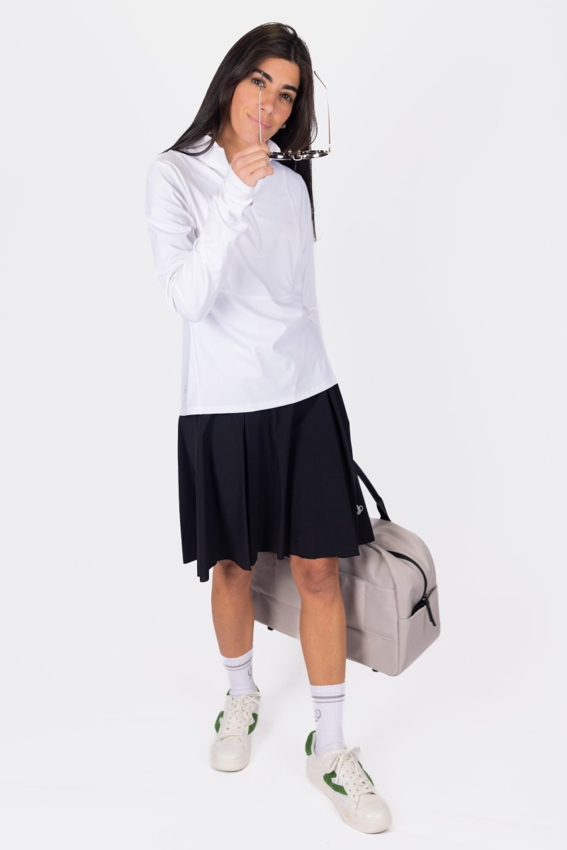 WHITE EXCEL HALF ZIP