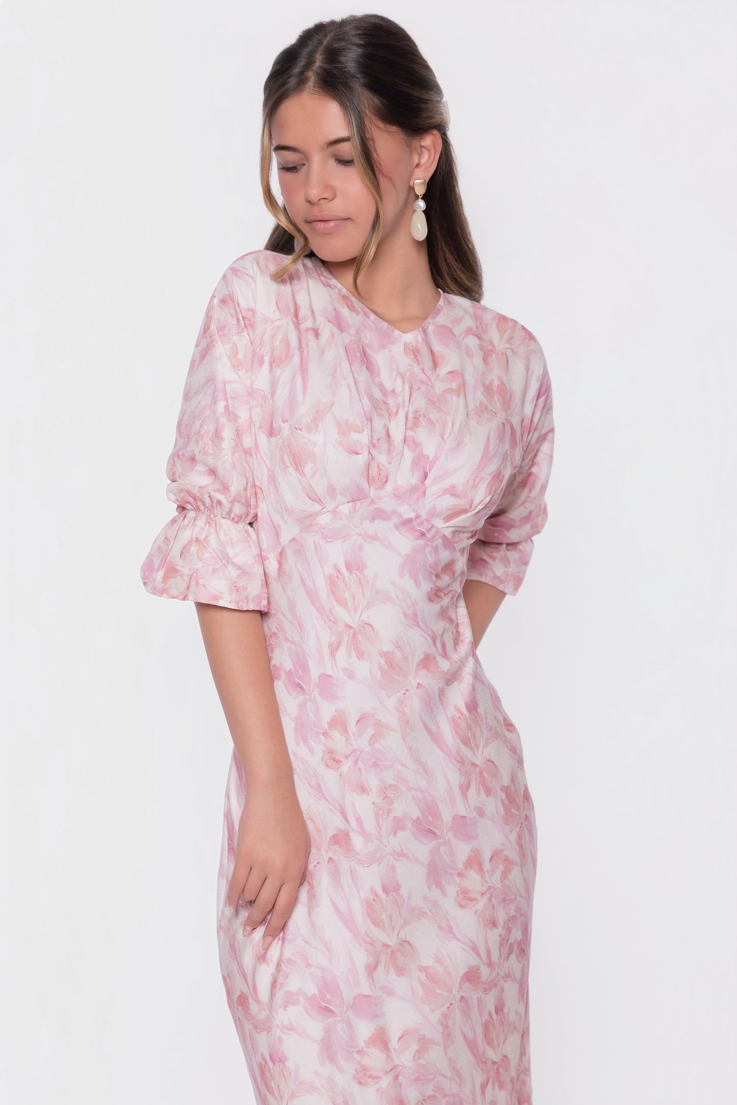 PINK PATTERN REBECCA DRESS