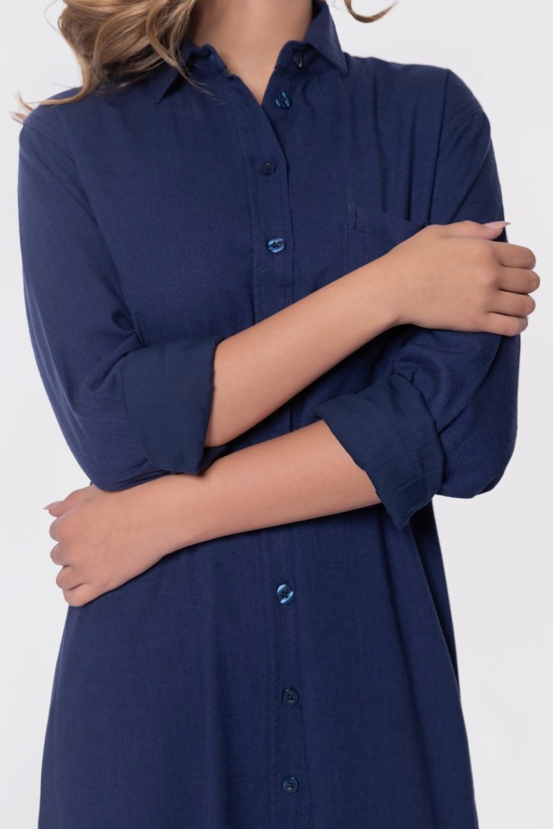 NAVY BONNIE DRESS