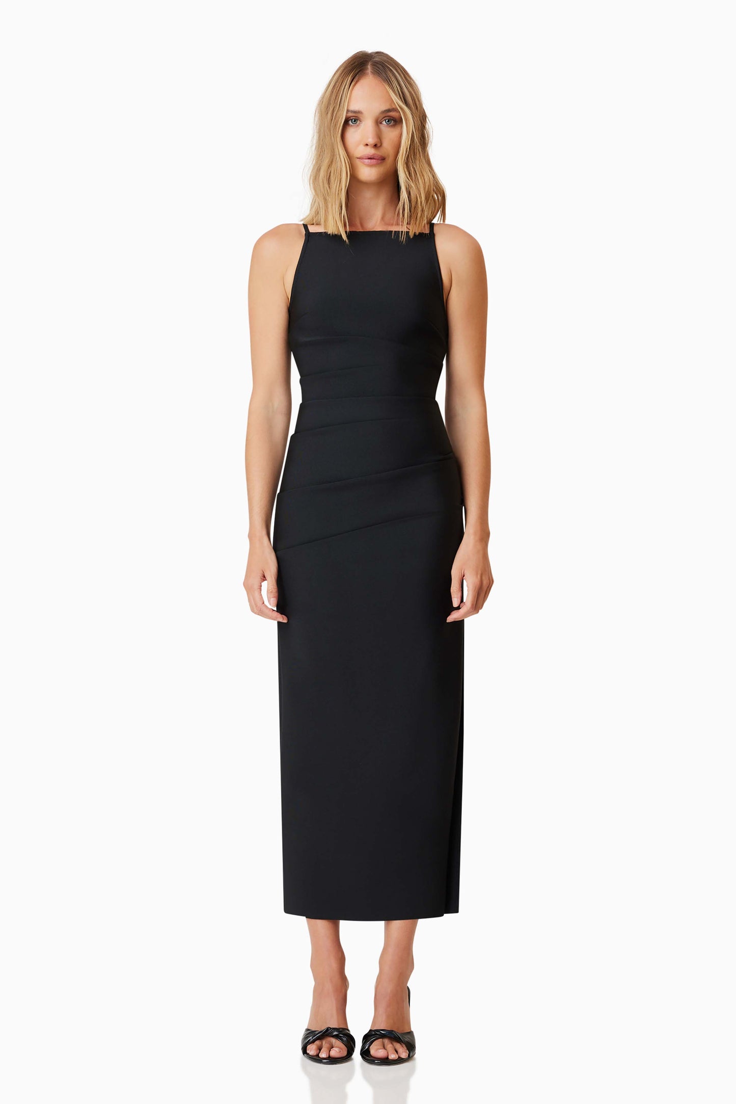 BLACK ROSE MIDI DRESS