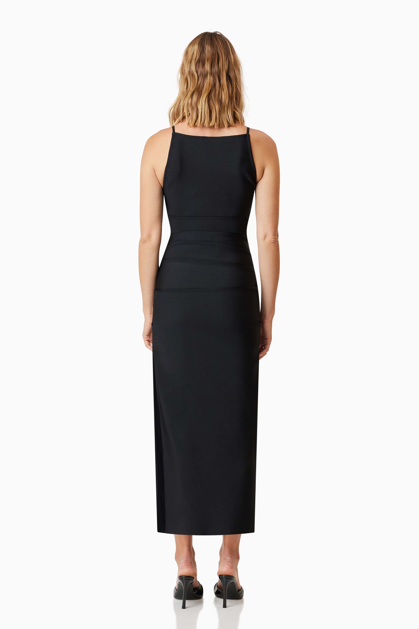 BLACK ROSE MIDI DRESS