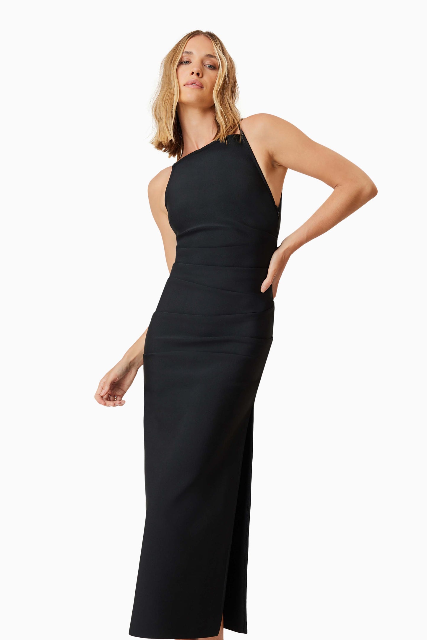 BLACK ROSE MIDI DRESS