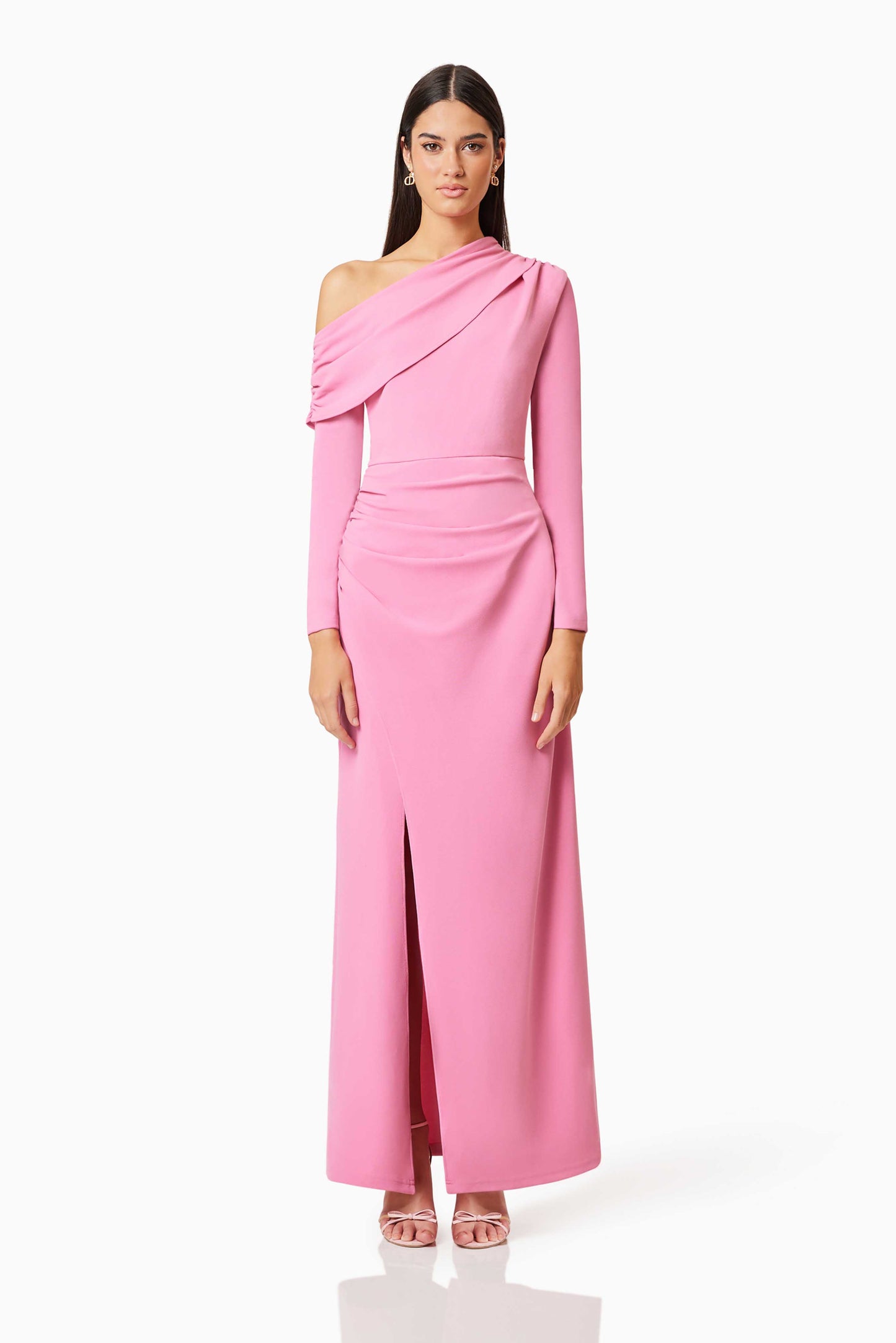 PINK JAMIE ONE SHOULDER GOWN
